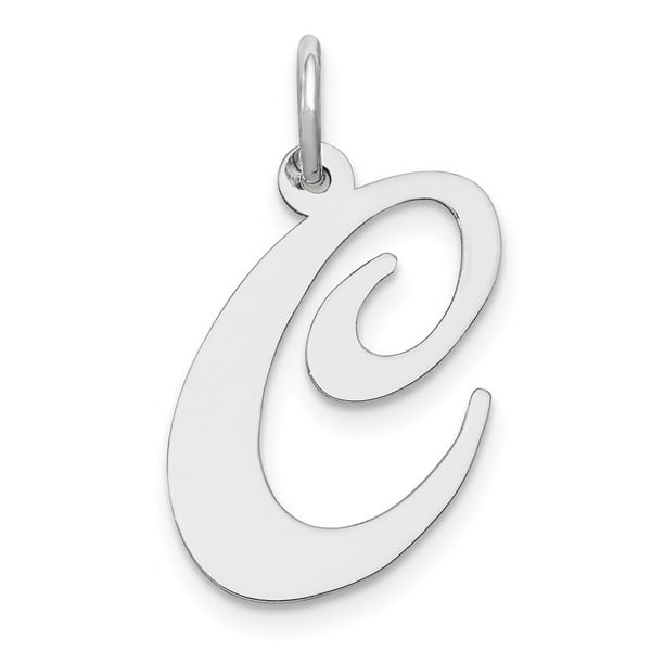 10K White Gold Charm Pendant 35 mm 26 Double Hearts On Top Holder For